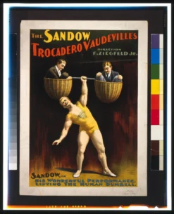 Uprinting Strongman Circus Banner