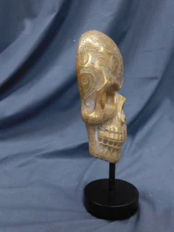 Pacific Trading Gold Skull Decor Halloween Decor