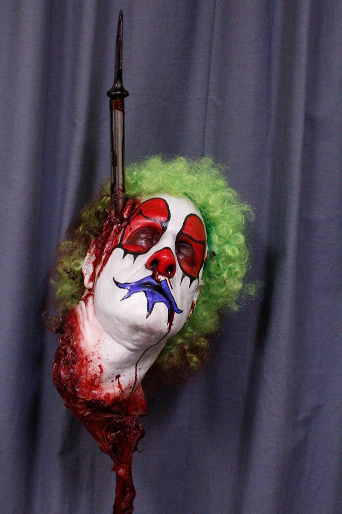 Dapper Cadaver Workshop Clown Head Gary On Spike New Haunt Props 1 Dapper Cadaver Workshop Clown Head Gary On Spike New Haunt Props