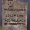 Unique Harold Baker Headstone Rental