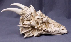 Pacific Trading Ornate White Dragon Skull Halloween Decor