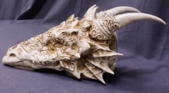 Pacific Trading Ornate White Dragon Skull Halloween Decor