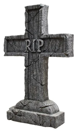 Morris Costumes Cross RIP Halloween Tombstone