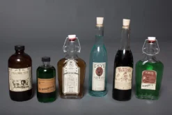 Dapper Cadaver Workshop 6 Vintage Remedies Bottles New Haunt Props