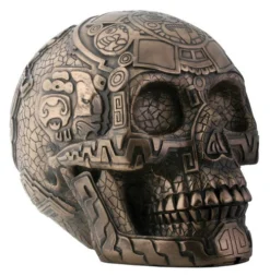 Pacific Trading Halloween Decor Aztec Carved Human Skull