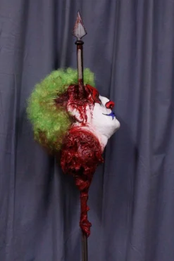 Dapper Cadaver Workshop Clown Head Gary On Spike New Haunt Props