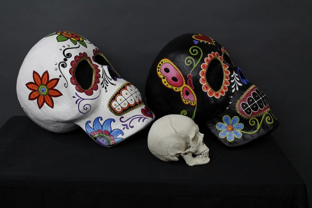 Katherine's Collection Giant Sugar Skull Pair Rental Halloween Props 2 Katherine's Collection Giant Sugar Skull Pair Rental Halloween Props