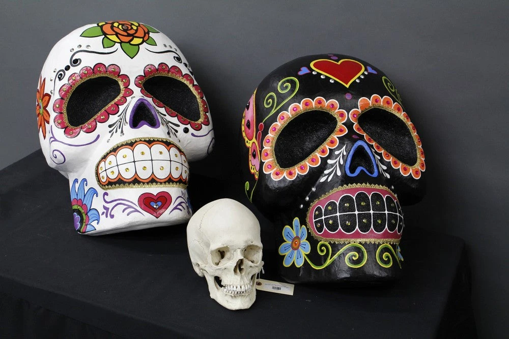 Katherine's Collection Giant Sugar Skull Pair Rental Halloween Props 4 Katherine's Collection Giant Sugar Skull Pair Rental Halloween Props