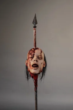 Dapper Cadaver Workshop Smashed Oscar Head On Spike New Haunt Props