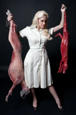 Dapper Cadaver Workshop Skinned Goat Gory Butcher Shop