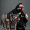 LM Treasures Wild Animal Props Lifesize Snarling Wolf Statue - Special Order