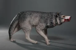 LM Treasures Wild Animal Props Lifesize Snarling Wolf Statue - Special Order