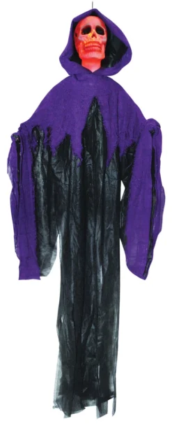 Morris Costumes Halloween Decor 3 Ft Hanging Glowing Skull Ghost