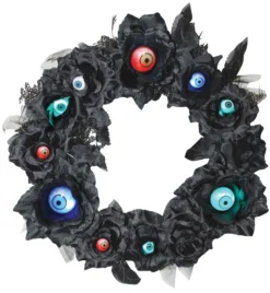 Morris Costumes Light Up Eyeball Wreath Halloween Decor