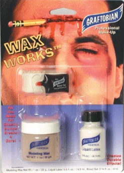 Graftobian Make-Up Company Blood & Makeup Fleshtone Wax Works Kit