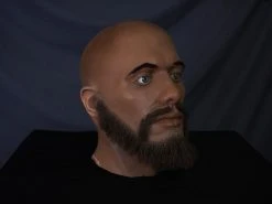 Dapper Cadaver Workshop David Head With Human Hair Beard And Mounting Hardware