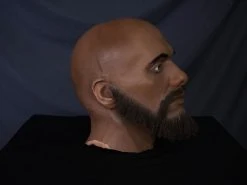 Dapper Cadaver Workshop David Head With Human Hair Beard And Mounting Hardware