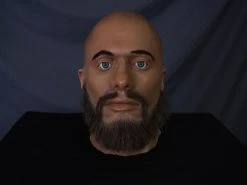 Dapper Cadaver Workshop David Head With Human Hair Beard And Mounting Hardware